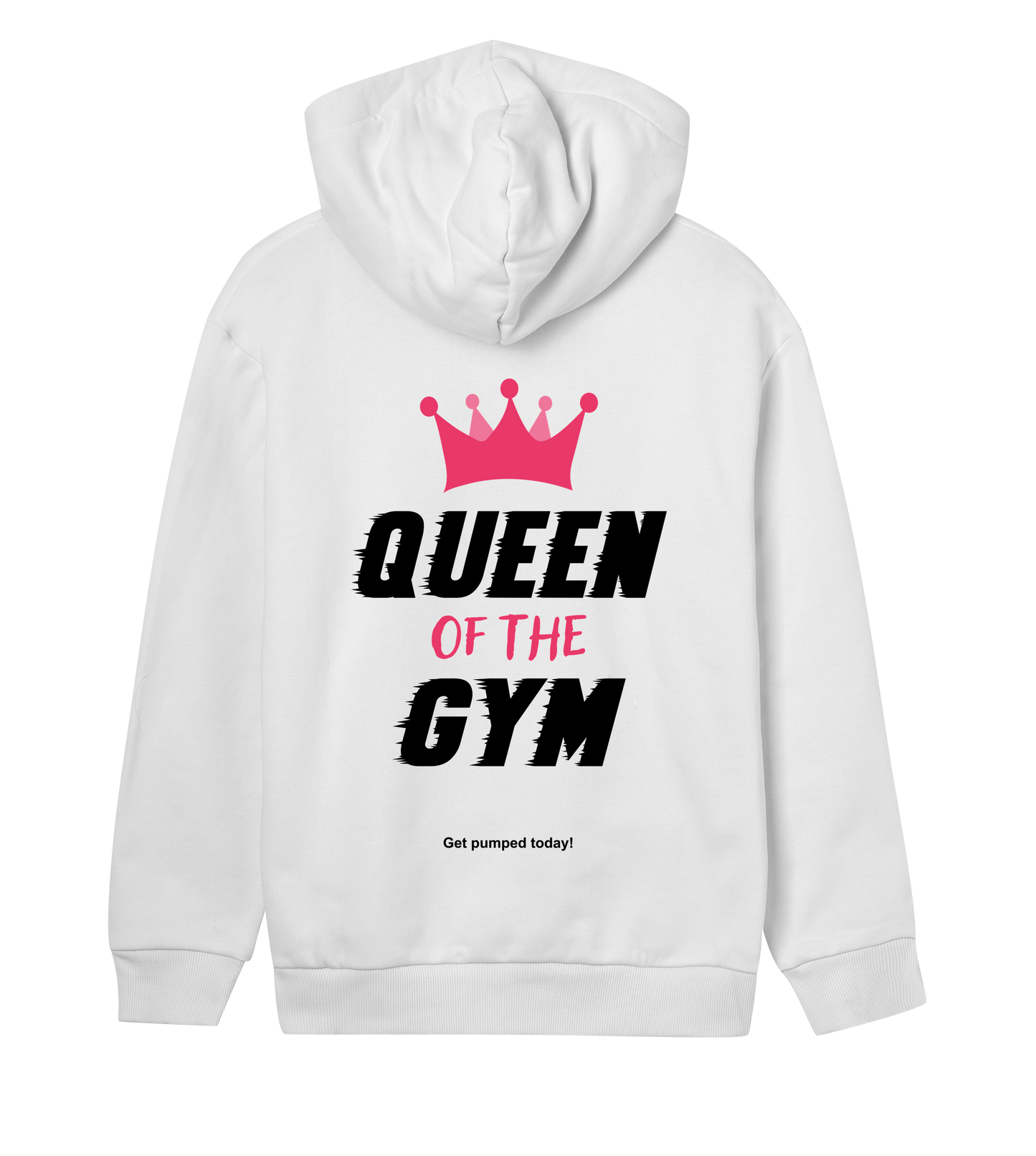 Queen of the gym Hoodie - Wit