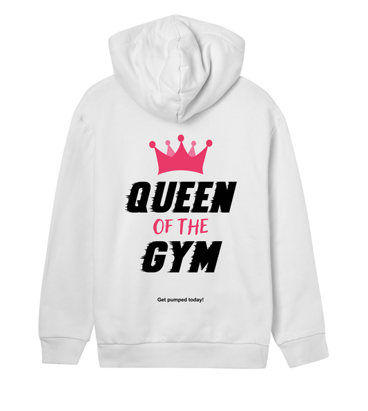 Queen of the gym Hoodie - Wit