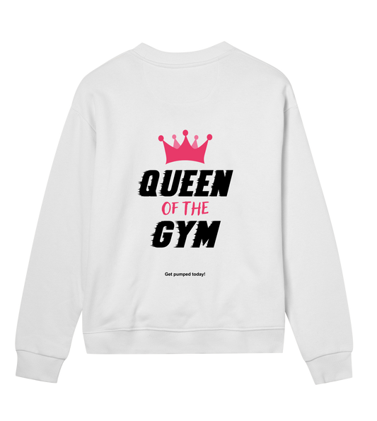 Queen of the gym Sweater - Wit